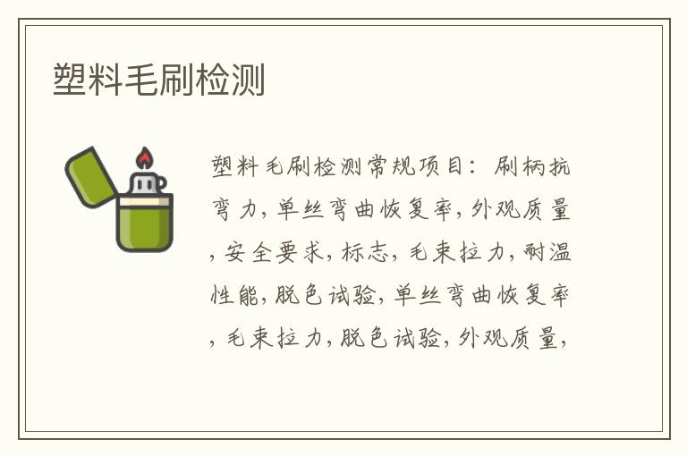 塑料毛刷