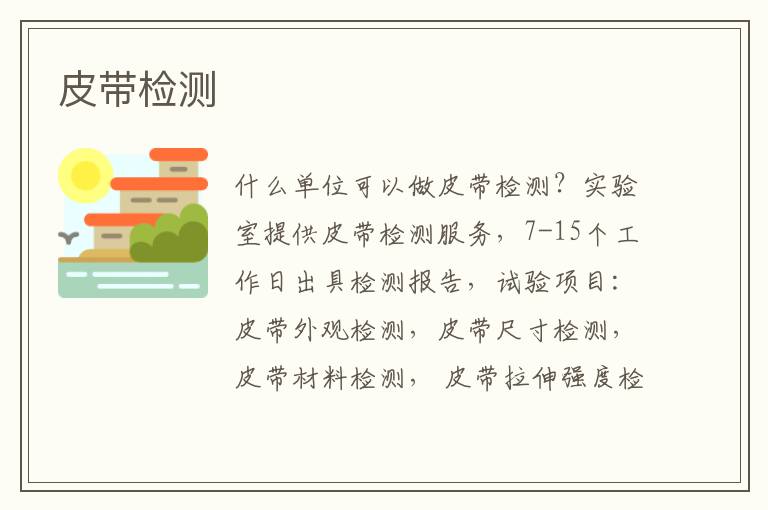 皮帶檢測