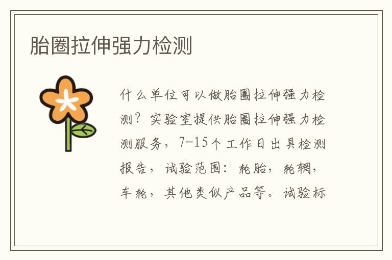 胎圈拉伸強力